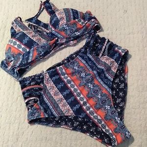 Cupshe high waisted boho two piece swimsuit NWT :)